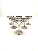 2R Bologna Silverplate Italy set da 6 calici da champagne -