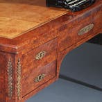 Chique Napoleon III bureau plat ca 1870 Thuyawortel en goud, Antiek en Kunst, Ophalen of Verzenden