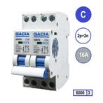 Gacia installatieautomaat Kookgroep 2P+2N C16 6KA -, Doe-het-zelf en Verbouw, Elektra en Kabels, Ophalen of Verzenden, Nieuw