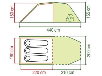 Coleman Coastline 3 driepersoons kampeertent Nieuw, Ophalen of Verzenden, Nieuw, Tot en met 3