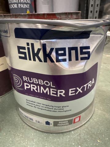 Sikkens Rubbol Primer Extra - WIT - 2,5 liter SCHADEBLIK, Ophalen of Verzenden, Nieuw, Wit, Verf