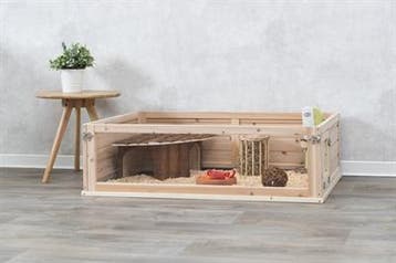 Trixie indoor ren cavia hout / plexiglas (Konijnenkooien), Verzenden, Nieuw, Hok
