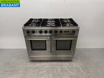 RVS Falcon 5 Pits Fornuis met dubbele oven Propaan + 400V, Ophalen of Verzenden, Gebruikt