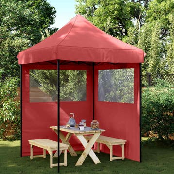 vidaXL Partytent 200 x 200 x 306 cm Bordeauxrood Oxford Stof, Tuin en Terras, Partytenten, Verzenden, Nieuw, Partytent