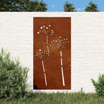 vidaXL Wanddecoratie tuin bloemenontwerp 105x55 cm, Verzenden, Nieuw