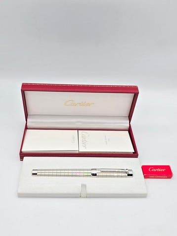 Cartier - pluma estilografica cartier pasha platinum -, Nieuw