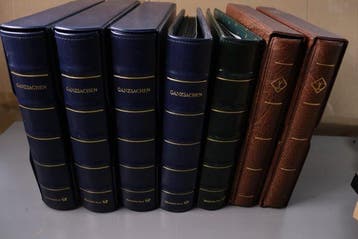 Wereld - 5 lege PSII Deutsche Post albums + 2 lege, Gestempeld