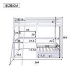 Kinder Hoogslaper 90x200 cm met Bank en Opbergruimte, Verzenden, Nieuw