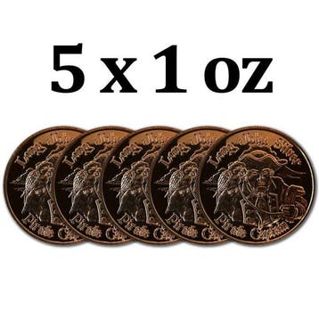 Verenigde Staten. 5 x 1 oz Pirate Captain Long John Silver