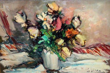 Joan Serra Melgosa (1899-1970) - Bodegón de flores