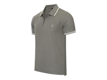 Veiling - Cappuccino Italia Polo Zip Polo Torino Grijs - L, Nieuw