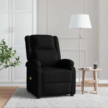vidaXL Massagestoel stof zwart, Verzenden, Nieuw