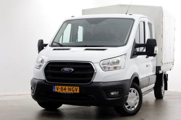 Ford Transit 2.0 TDCI 130pk L2H1 Trend D.C. Open Laadbak met, Gebruikt, Euro 6, Wit, Dealer onderhouden