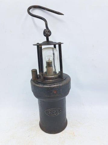 Lamp - 692 - Metaal, Glas, Messing - Mijnwerkerslamp