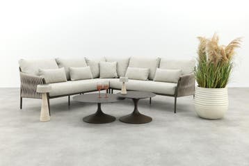 Suns Fiavè/Nova lounge hoekbank - Rope/Brons, Tuin en Terras, Tuinsets en Loungesets, Verzenden, Nieuw, Overige materialen, Loungeset