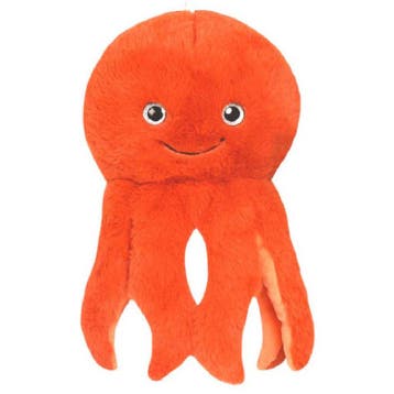 Willy inktvis knuffel - pluche - oranje - 25 cm, Verzenden, Nieuw