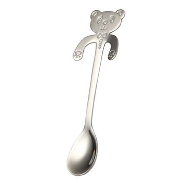 Fako Bijoux - Theelepel / Koffielepel Hangende Beer - Zilver, Verzenden, Nieuw