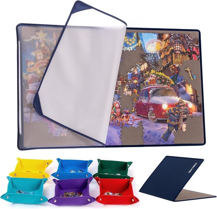 Puzzelmat met 6 sorteerbakken | Tweedekansje | OP=OP, Hobby en Vrije tijd, Denksport en Puzzels, Overige typen, Nieuw, 500 t/m 1500 stukjes