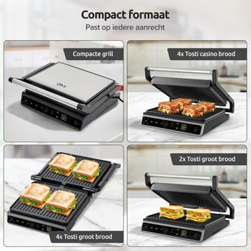 Contactgrill - Tosti apparaat - Tosti ijzer - Grill apparaat, Verzenden, Zo goed als nieuw