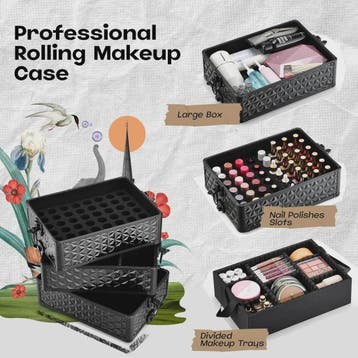 Professionele Make-up Koffer op Wielen - Extra Groot & Rolba, Verzenden, Nieuw
