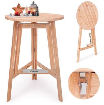 Statafel inklapbaar Massief Hout Ø80cm (Meubelen, Interieur, Verzenden