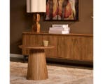Salontafel Solana rond Naturel Mangohout 50 cm, Ophalen of Verzenden, Nieuw