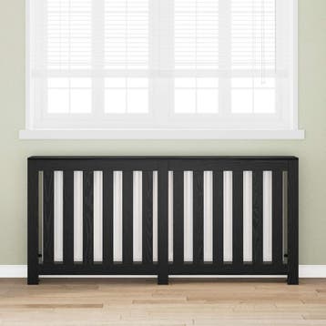 vidaXL Radiatorafdekking Zwart Eiken 175 x 20 x 82 cm, Doe-het-zelf en Verbouw, Verwarming en Radiatoren, Verzenden, Nieuw