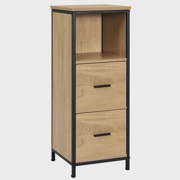 Smal Houten Badkamerkastje met 2 Lades - Multifunctioneel Op, Verzenden, Nieuw