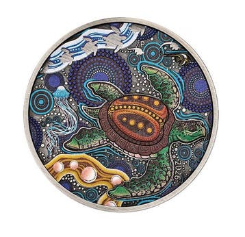 Australië. 2 Dollars 2026 – Turtle Yaunati – 2 oz Silver