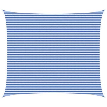 vidaXL Zonneschaduwzeil 6 x 8 m HDPE Rechthoekig Blauw en, Verzenden, Nieuw