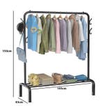 Kledingrek met Schoenenrek–Vrijstaand Rek met Plank en Haken, Verzenden, Nieuw