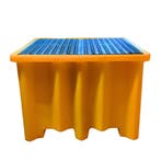 Lekbak IBC Kunststof 1100 Liter met Rooster 1350x1250x880 mm, Verzenden
