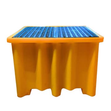 Lekbak IBC Kunststof 1100 Liter met Rooster 1350x1250x880 mm, Verzenden