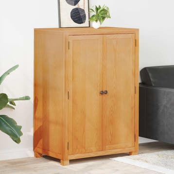 vidaXL Kledingkast met opslag Bruin 80 x 50 x 115 cm Massief, Verzenden, Nieuw