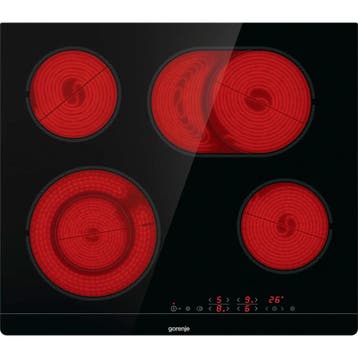 Gorenje ECT643BSCOT - Keramische kookplaat - 4 kookzones, Ophalen of Verzenden, Zo goed als nieuw
