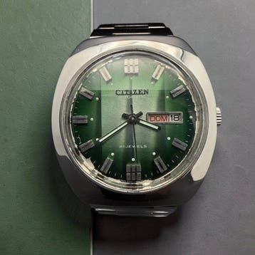 Citizen - Automatic 6501 Green Dial - Zonder minimumprijs, Nieuw