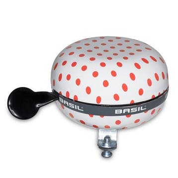 Basil bel Ding Dong 80mm Dots wt/rd, Fietsen en Brommers, Verzenden, Nieuw