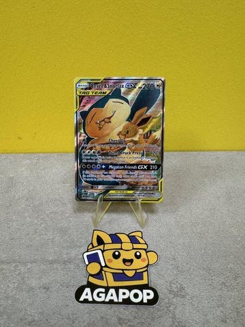 Pokémon - 1 Card - Pokémon - SM169 – Eevee & Snorlax GX Full, Hobby en Vrije tijd, Nieuw