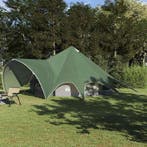 vidaXL Teepee Tent 9-Person met dak Groen en Grijs 502 x 502, Verzenden, Nieuw