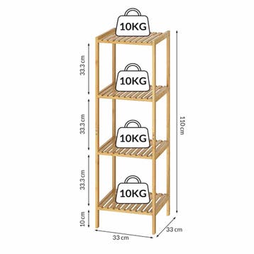 Bamboe plank 110x33x33cm (Badkamer, Interieur, Voor in Huis), Verzenden, Nieuw
