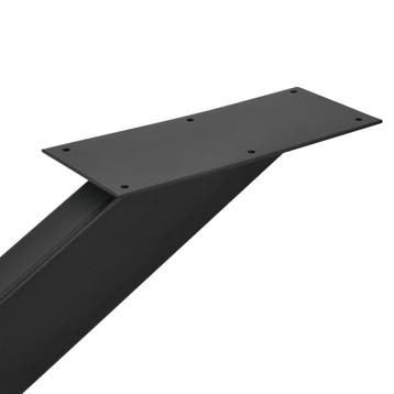 [en.casa] Matrix-poot Oberau tafelpoot 85x85x71 cm zwart mat, Huis en Inrichting, Verzenden, Nieuw