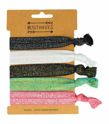 Haarelastieken - Hair Tie Armband - Glitter - Zwart Wit, Sieraden, Tassen en Uiterlijk, Nieuw