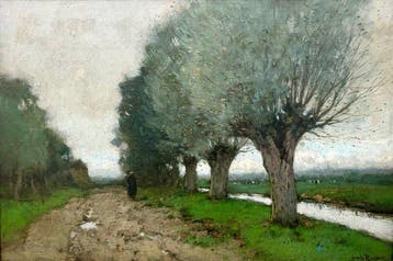 Cornelis Kuijpers (1864-1932) - Wilgen langs de sloot