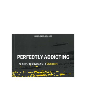 2019 PORSCHE 718 CAYMAN GT4 CLUBSPORT BROCHURE ENGELS, Boeken, Nieuw, Porsche, Author
