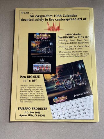 1988 Calendar New BIG SIZE - 11 x 16 - 2400001-MAN, Boeken, Auto's | Folders en Tijdschriften, Ophalen of Verzenden, Zo goed als nieuw