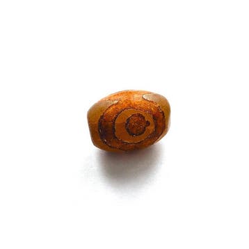 Oud Tibetaans / Nepalees Geëtst agat Ovale kraaltalisman met