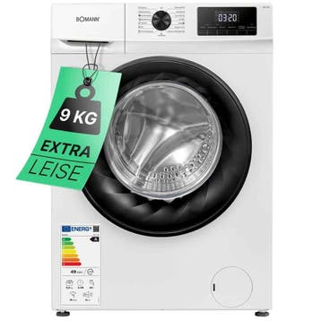 Wasmachine Bomann WA7195W 9 kg kg 1400 rpm A Krasje/deukje, 1200 tot 1600 toeren, Verzenden, 8 tot 10 kg, Nieuw
