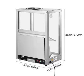 Nacho Warmer 80L Snack Display met Verwarming en Glas, Verzenden, Nieuw
