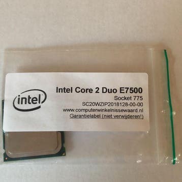 Intel Core 2 Duo E7500 2.93Ghz 3MB 1066FSB Socket 775, Nieuw