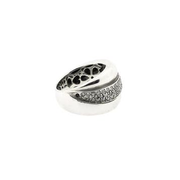 Witgouden ring met diamanten; 0,67 ct., Gebruikt, Ophalen of Verzenden, Kleiner dan 17, Met edelsteen